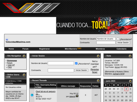 'velocidadmaxima.com' screenshot