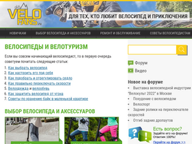 'velofans.ru' screenshot