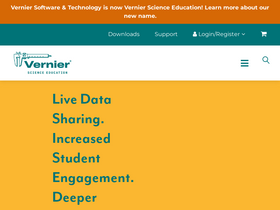 'vernier.com' screenshot