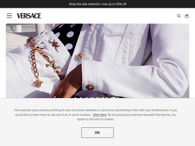 'versace.com' screenshot