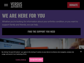 'versusarthritis.org' screenshot