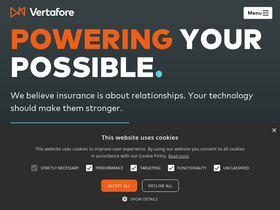 'vertafore.com' screenshot