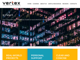 'vertex-academy.com' screenshot