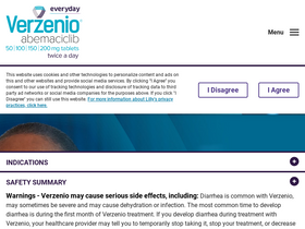 'verzenio.com' screenshot