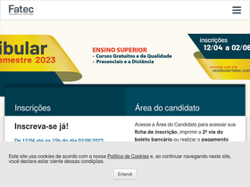 'vestibularfatec.com.br' screenshot