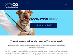 'vetcoclinics.com' screenshot