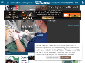 'veterinarypracticenews.com' screenshot