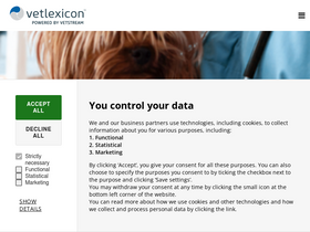 'vetlexicon.com' screenshot