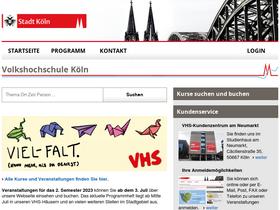 'vhs-koeln.de' screenshot