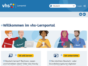 'vhs-lernportal.de' screenshot