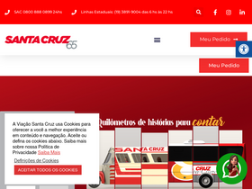 'viajesantacruz.com.br' screenshot