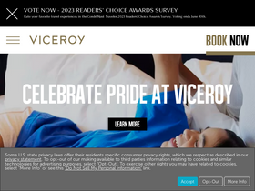 'viceroyhotelsandresorts.com' screenshot