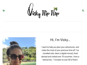 'vickyflipfloptravels.com' screenshot