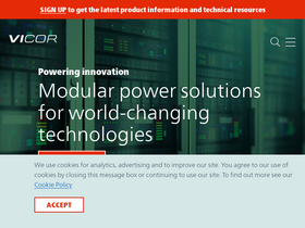 'vicorpower.com' screenshot