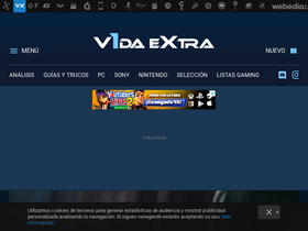 'vidaextra.com' screenshot