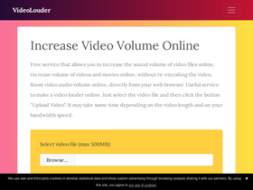 'videolouder.com' screenshot