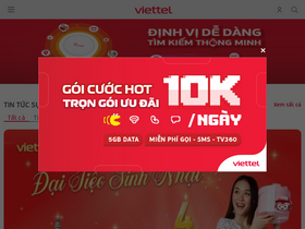 'vietteltelecom.vn' screenshot