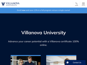 'villanovau.com' screenshot