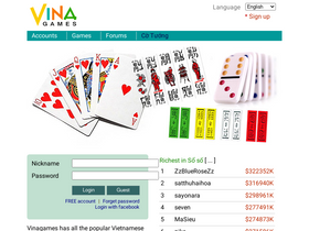 'vinagames.com' screenshot