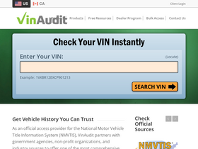 'vinaudit.com' screenshot