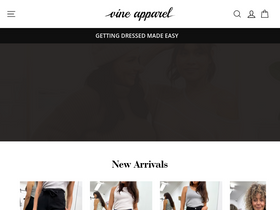 'vineapparel.com' screenshot