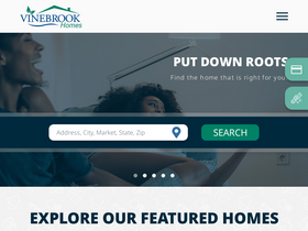'vinebrookhomes.com' screenshot
