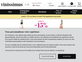 'vinissimus.fr' screenshot
