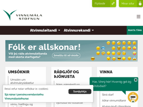 'vinnumalastofnun.is' screenshot