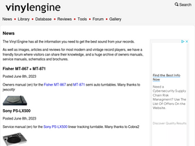 'vinylengine.com' screenshot