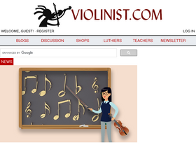 'violinist.com' screenshot
