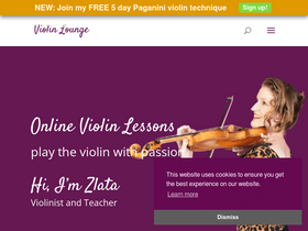 'violinlounge.com' screenshot