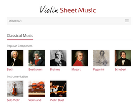'violinsheetmusic.org' screenshot