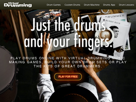 'virtualdrumming.com' screenshot