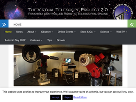 'virtualtelescope.eu' screenshot