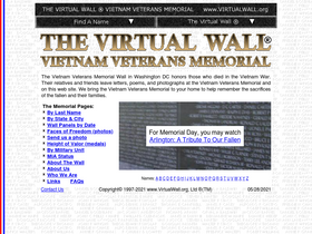 'virtualwall.org' screenshot