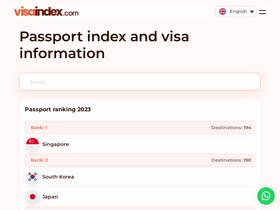 'visaindex.com' screenshot