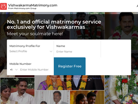 'vishwakarmamatrimony.com' screenshot