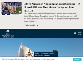 'visitannapolis.org' screenshot