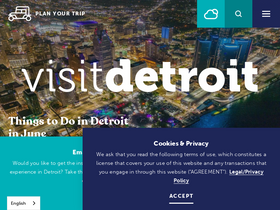 'visitdetroit.com' screenshot