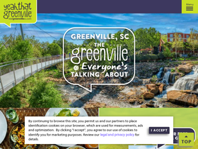 'visitgreenvillesc.com' screenshot
