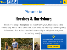 'visithersheyharrisburg.org' screenshot