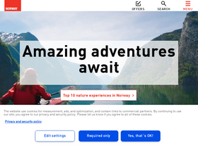 'visitnorway.com' screenshot