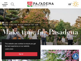 'visitpasadena.com' screenshot