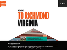'visitrichmondva.com' screenshot