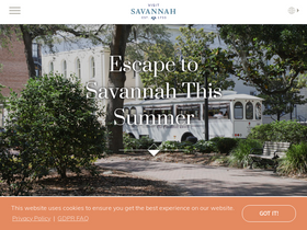'visitsavannah.com' screenshot