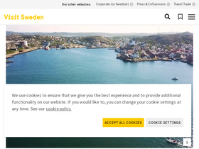 'visitsweden.com' screenshot