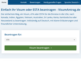 'visumantrag.de' screenshot