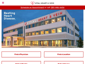 'vitalheartandvein.com' screenshot