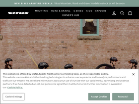 'vitusbikes.com' screenshot