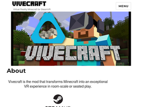 'vivecraft.org' screenshot